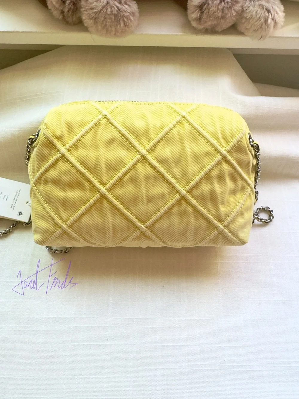 NWT 🌼Tory Burch Yellow Fleming Denim Soft Crossbody Bag